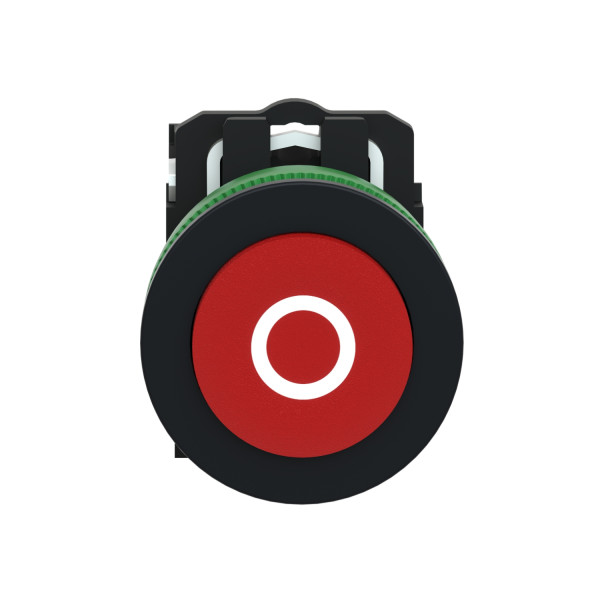 Harmony xb5 - bouton poussoir - ø22 - flush - dépassant - marqué - rouge - 1o