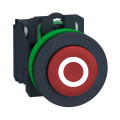 Harmony xb5 - bouton poussoir - ø22 - flush - dépassant - marqué - rouge - 1o