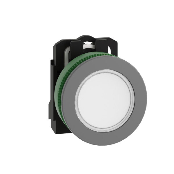 Harmony xb5 - voyant lumineux del - Ø22 - col grise - blanc - 24v - vis étrier