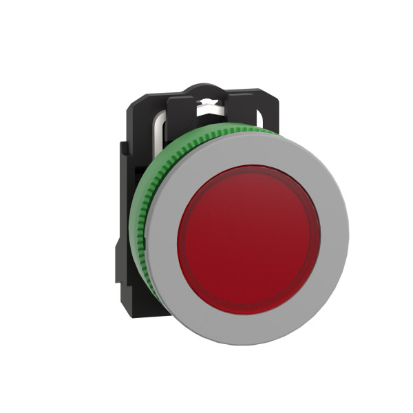 Harmony xb5 - voyant lumineux del - Ø22 - col flush grise - rouge - 230v - vis
