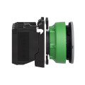 Harmony xb5 - bouton poussoir lum - Ø22 - col flush grise - blanc - 1o+1f - 24v