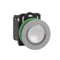Harmony xb5 - bouton poussoir lum - Ø22 - col flush grise - blanc - 1o+1f - 24v
