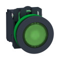 Harmony xb5 - bp lumineux del - ø22 - flush - vert - 1o+1f - 24v - vis étrier
