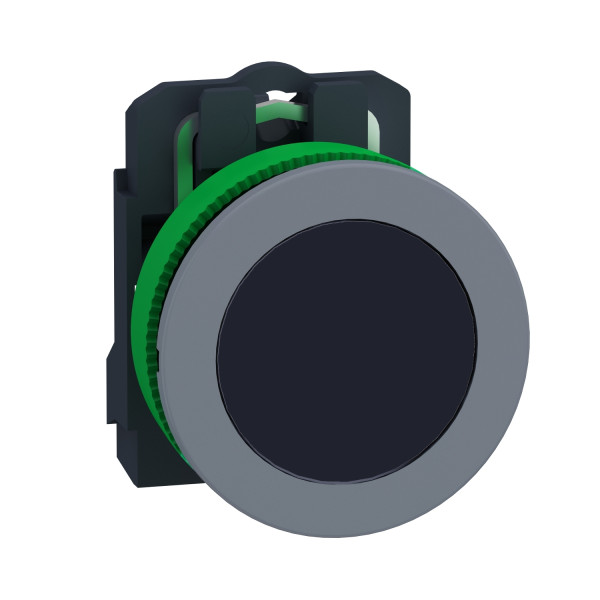 Harmony xb5 - bouton poussoir à impulsion - Ø22 - col flush grise - noir - 1f