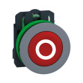 Harmony xb5 - bouton poussoir - Ø22 - col flush grise - marqué - rouge - 1o