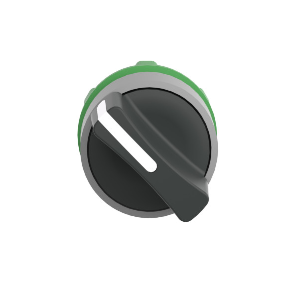 Harmony xb5 - tête de bouton tournant - Ø22 - col grise - 2 posit fixes - blanc