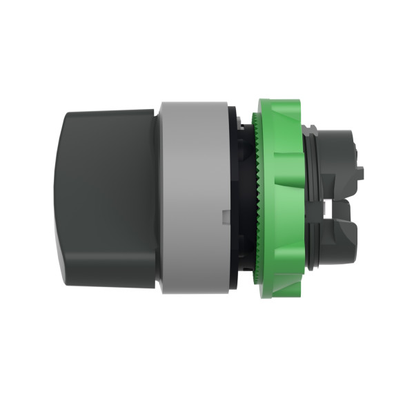 Harmony xb5 - tête de bouton tournant - Ø22 - col grise - 2 posit fixes - blanc