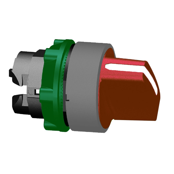 Harmony xb5 - tête de bouton tournant - Ø22 - col grise - 2 posit fixes - rouge