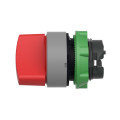 Harmony xb5 - tête de bouton tournant - Ø22 - col grise - 2 posit fixes - rouge