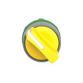 Harmony xb5 - tête de bouton tournant - Ø22 - col grise - 2 posit fixes - jaune
