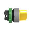 Harmony xb5 - tête de bouton tournant - Ø22 - col grise - 2 posit fixes - jaune