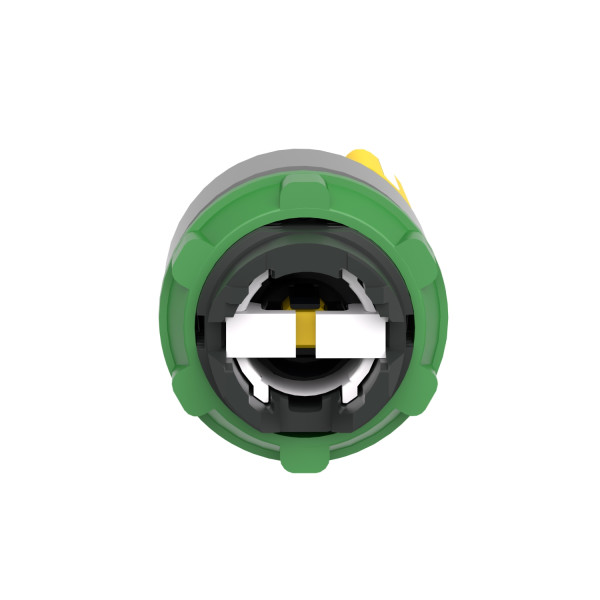 Harmony xb5 - tête de bouton tournant - Ø22 - col grise - 2 posit fixes - jaune