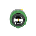 Harmony xb5 - tête de bouton tournant - Ø22 - col grise - 2 posit fixes - jaune