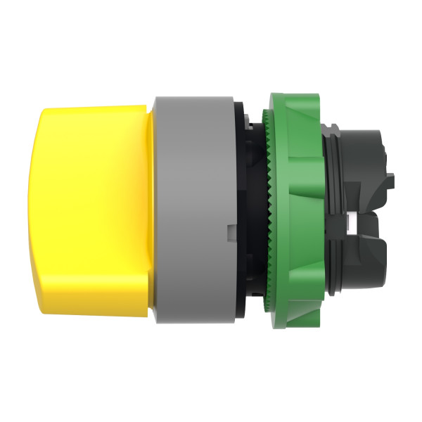 Harmony xb5 - tête de bouton tournant - Ø22 - col grise - 2 posit fixes - jaune