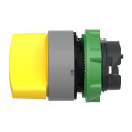 Harmony xb5 - tête de bouton tournant - Ø22 - col grise - 2 posit fixes - jaune
