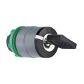 Harmony xb5 - tête bouton à clé 455 - Ø22 - col grise - 3 pos rap dc - retr g