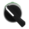 Harmony xb5 - tête bouton tournant à crosse - Ø22 - col grise - 2 pos fix - noir