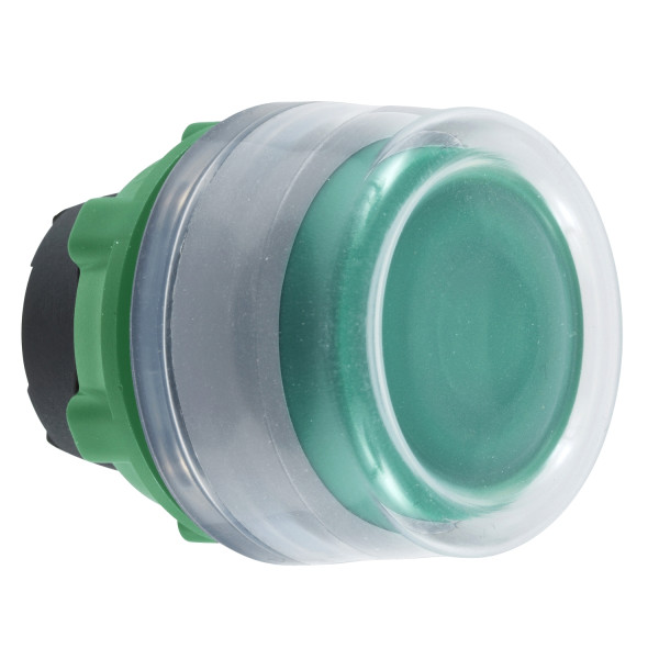 Harmony xb5 - tête bouton poussoir - Ø22 - col grise - capuchonné - vert