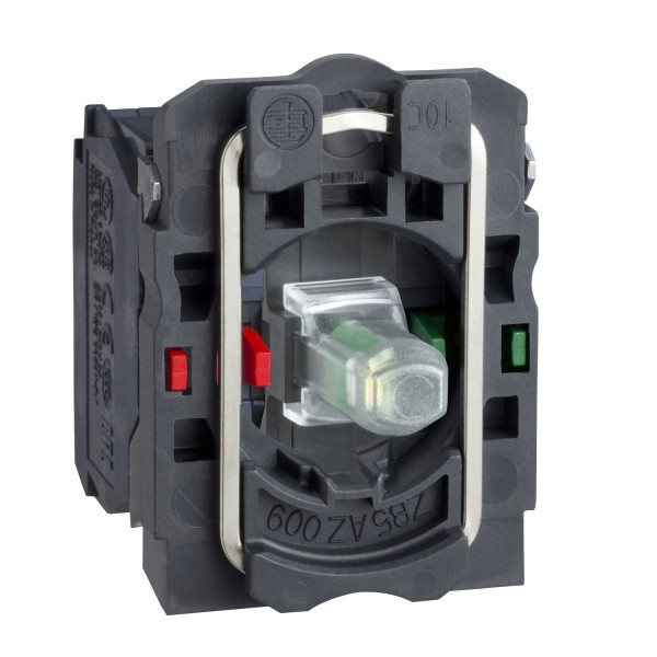 Harmony corps de bouton lumineux - Ø22 - blanc LED intégrée 1O+1F