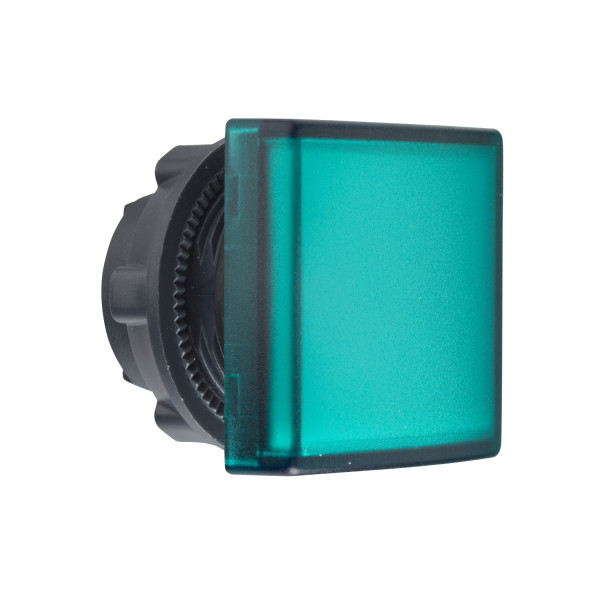 Harmony tête pour voyant - Ø22 - carré - cabochon lisse vert