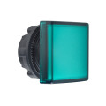 Harmony tête pour voyant - Ø22 - carré - cabochon lisse vert