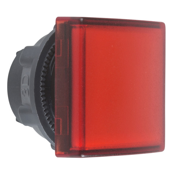 Harmony tête pour voyant - Ø22 - carré - cabochon lisse rouge