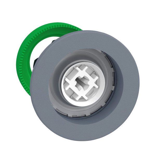 Harmony xb5 - tête bouton poussoir - Ø22 - col flush grise - sans caps