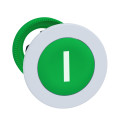 Harmony xb5 - tête de bouton poussoir - Ø22 - col flush blanc - marqué - vert