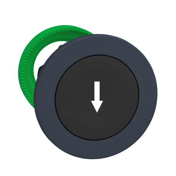 Harmony xb5 - tête bouton poussoir à impulsion - ø22 - flush - marqué - noir