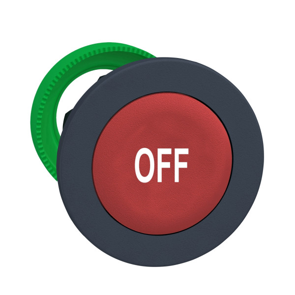Harmony xb5 - tête bouton poussoir à impulsion - ø22 - flush - 'off ' - rouge
