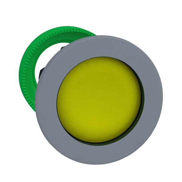 Harmony xb5 - tête de bouton poussoir - Ø22 - col flush grise - jaune