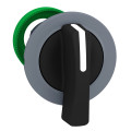 Harmony xb5 - tête bouton à crosse - Ø22 - col flush grise - 2 pos fix - noir