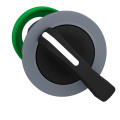 Harmony xb5 - tête bouton à crosse - Ø22 - col flush grise - 3 pos fix - noir