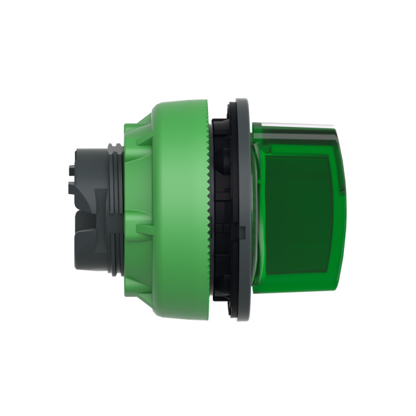 Harmony xb5 - tête bout tourn lumin led - 3 posit fix - à manette - Ø22 - vert