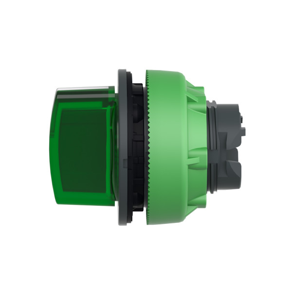 Harmony xb5 - tête bout tourn lumin led - 3 posit fix - à manette - Ø22 - vert
