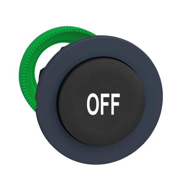 Harmony xb5 - tête bouton poussoir - ø22 - flush - dépassant - marqué - noir