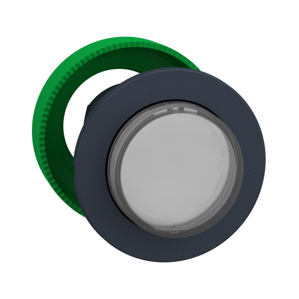 Harmony xb5 - tête bouton poussoir lum del - ø22 - flush - dépassant - blanc