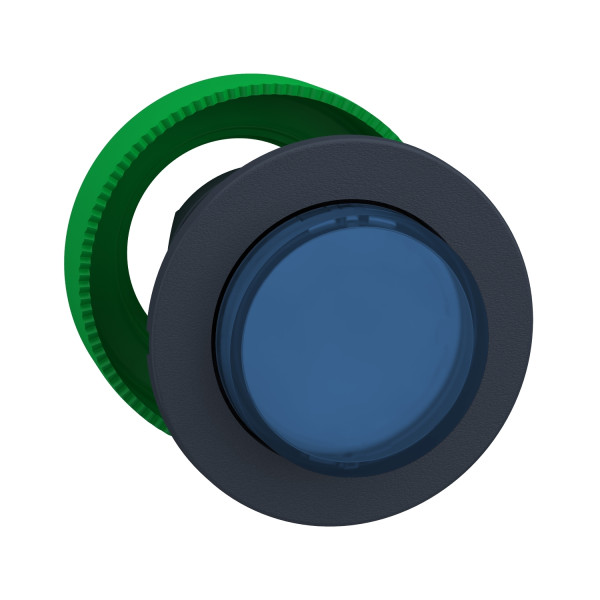 Harmony xb5 - tête bouton poussoir lum del - ø22 - flush - dépassant - bleu