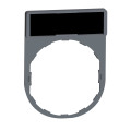 Harmony - porte-étiquette plate 30x40 - plastique gris - avec étiq 8x27 - vierge