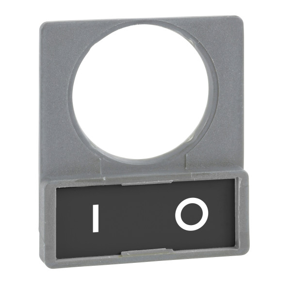Harmony - porte-étiquette plate 30x40 - plastique gris - avec étiq 8x27 - o-i
