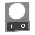 Harmony - porte-étiquette plate 30x40 - plastique gris - avec étiq 8x27 - o-i