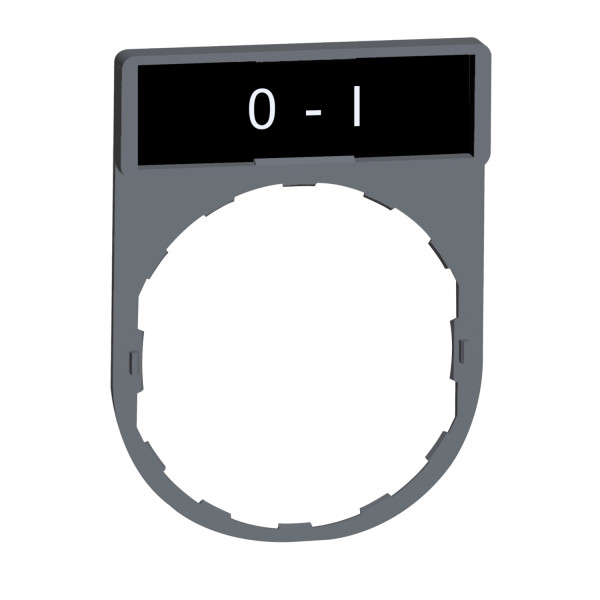 Harmony - porte-étiquette plate 30x40 - plastique gris - avec étiq 8x27 - o-i