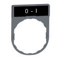 Harmony - porte-étiquette plate 30x40 - plastique gris - avec étiq 8x27 - o-i