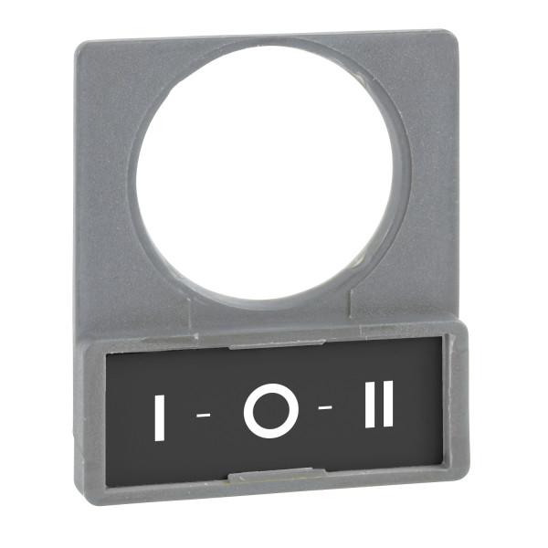 Harmony - porte-étiquette plate 30x40 - plastique gris - avec étiq 8x27 - i-o-ii