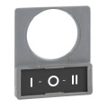 Harmony - porte-étiquette plate 30x40 - plastique gris - avec étiq 8x27 - i-o-ii