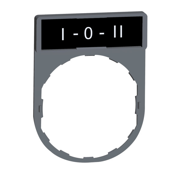 Harmony - porte-étiquette plate 30x40 - plastique gris - avec étiq 8x27 - i-o-ii