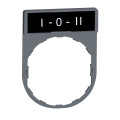 Harmony - porte-étiquette plate 30x40 - plastique gris - avec étiq 8x27 - i-o-ii