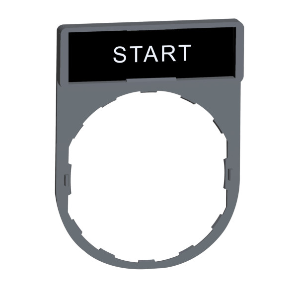 Harmony - porte-étiquette plate 30x40 - plastique gris - avec étiq 8x27 - start