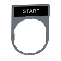 Harmony - porte-étiquette plate 30x40 - plastique gris - avec étiq 8x27 - start