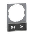Harmony - porte-étiquette plate 30x40 - plastique gris - avec étiq 8x27 - off-on